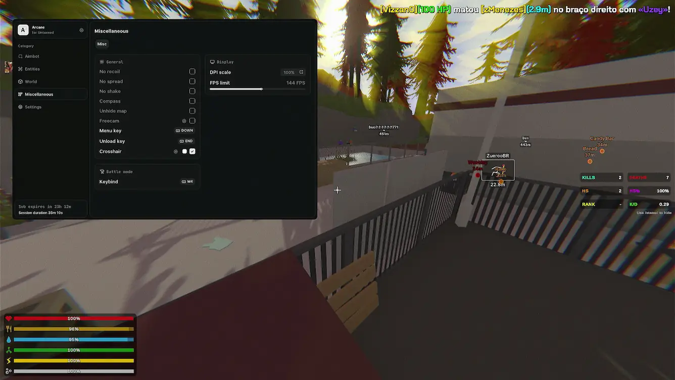Screenshot 13 do cheat Unturned Arcane para Unturned